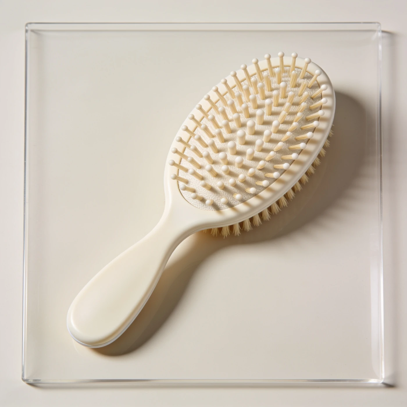 Cushion Oval Daily Brush — Cream