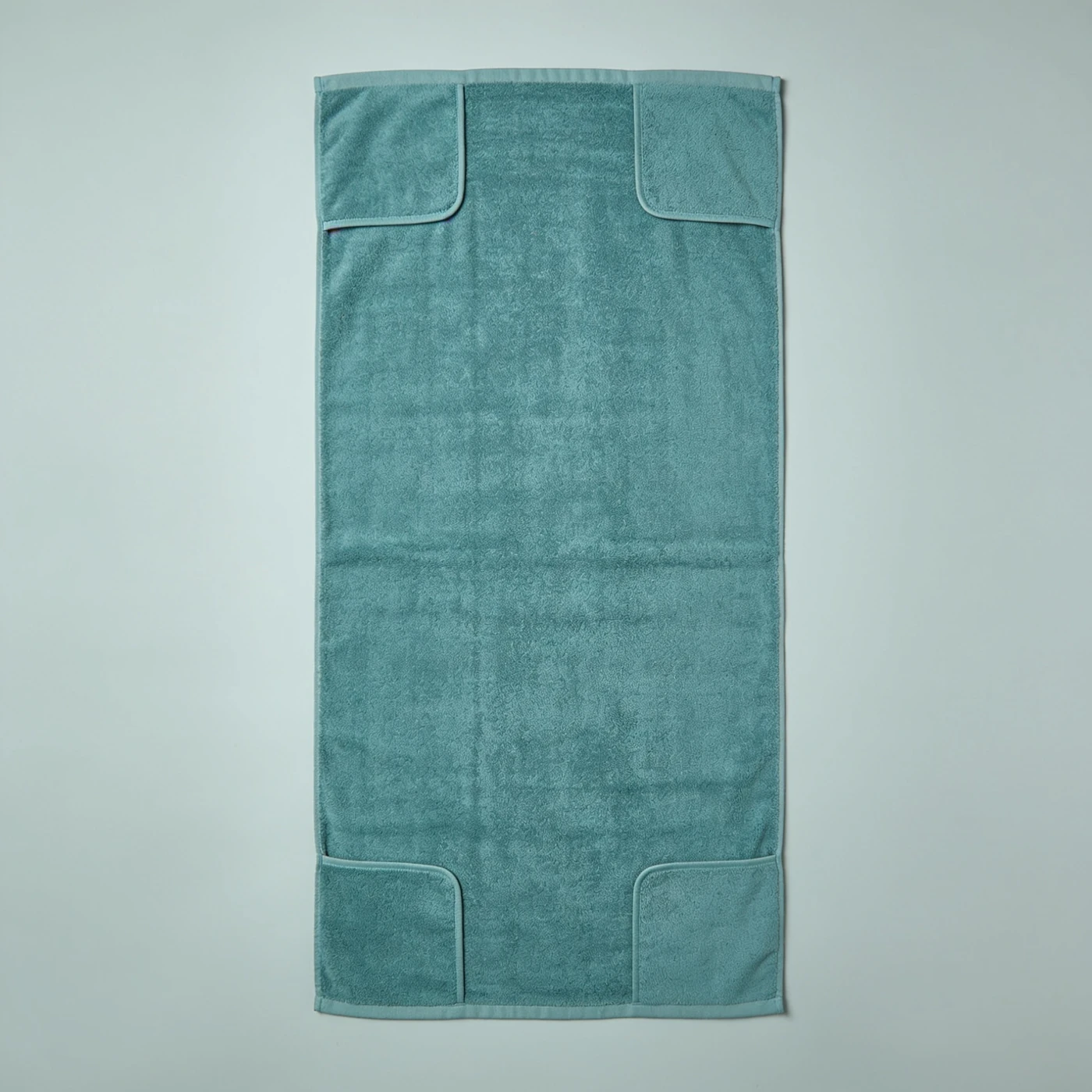 Pocket End Salon Towel — Dusty aqua
