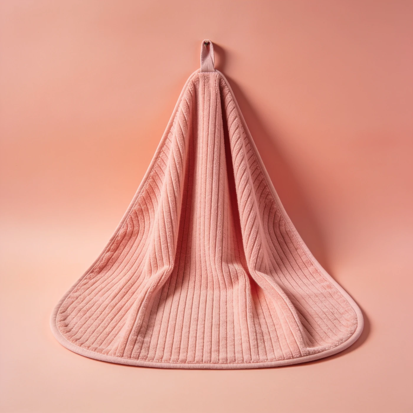 Rib Knit Salon Towel — Warm rose